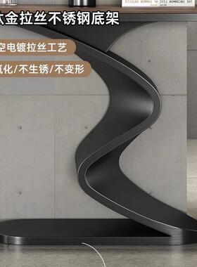 意式轻RSX奢胡门桃实木玄关柜代简约进入户走玄关桌廊客厅隔断现