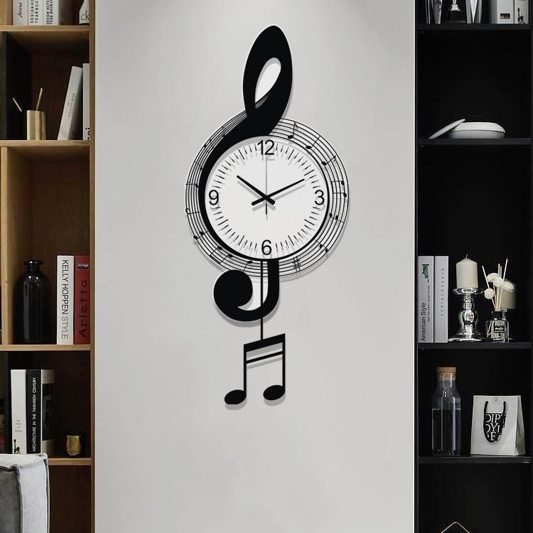 挂简约音厅符网钟ADC07表客钟家用挂墙时针红现代静音装饰表