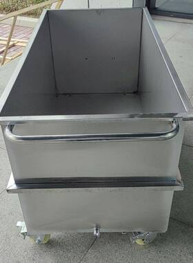 锈CDT钢水箱形储水储物箱工业储水桶移动式不手箱推车浸方泡池卤