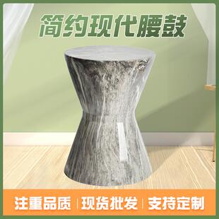 新款腰鼓仿大理石陶瓷鼓墩陶瓷凳子别墅酒店装饰陶瓷坐墩圆凳