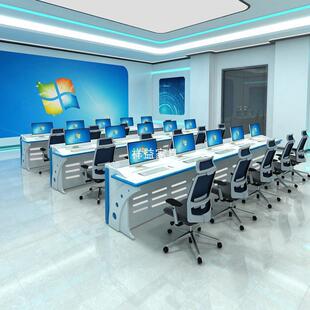 烤漆指挥中心操作台监控室控制台多媒体电脑办公桌安防工作调度台