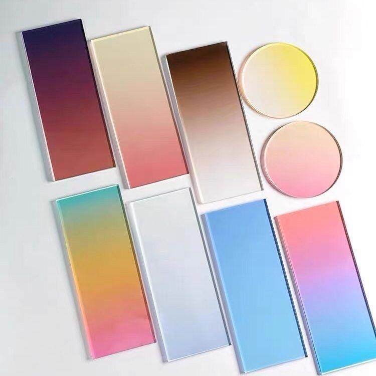 渐变色亚克力板彩色条纹炫彩板石头纹有机玻璃板UV打印导光板装饰