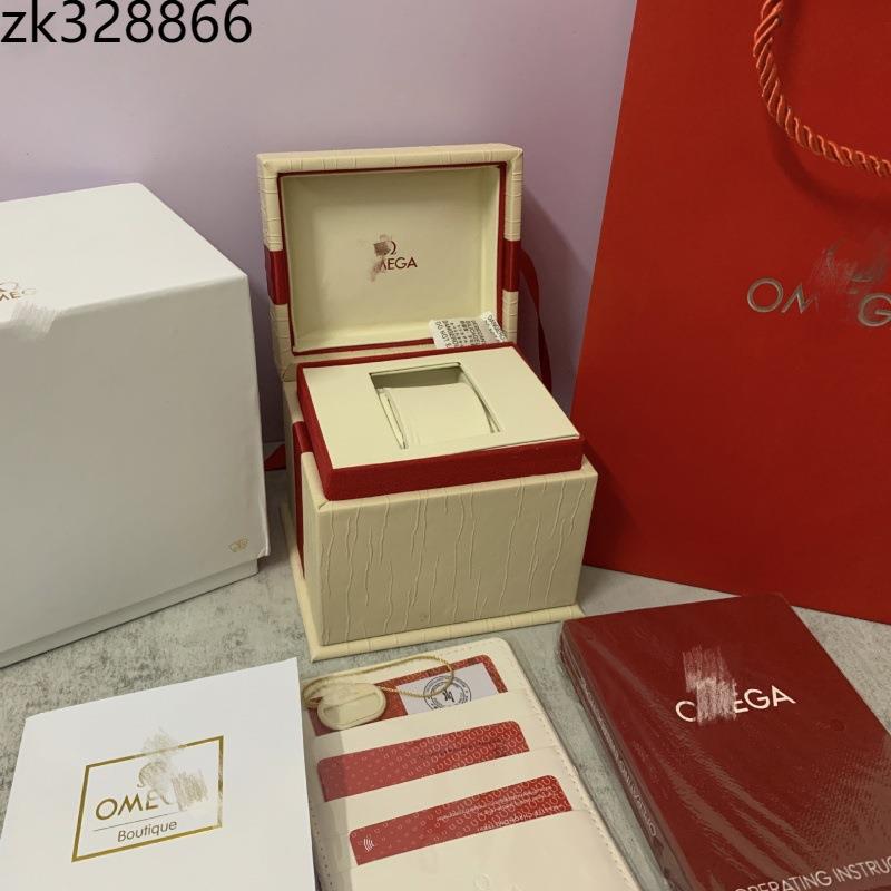 现货OMAGE欧米伽表盒女款欧米加蝶飞系列包装盒收纳盒全套包装盒