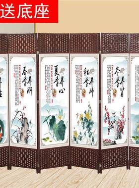 屏隔断玄帘可移动折叠挡板客厅风HOQ卧室遮挡家用关新式中入户双