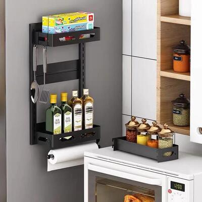 磁吸房用品冰箱收纳置物架厨架香56987料架调料冰架收纳箱架多层