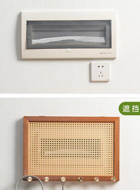 编实木藤电表箱装挂饰画画弱电箱表57572电闸箱电盒玄关墙面配电