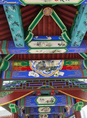 碳化架木葡19808萄架别单臂花墅花爬藤园林景观户外防园腐木廊架