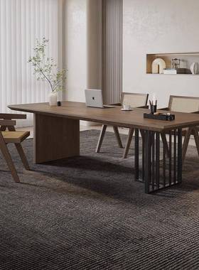 现代简约客厅会客茶工作办室桌电脑桌大长条书桌椅组合洽型96484