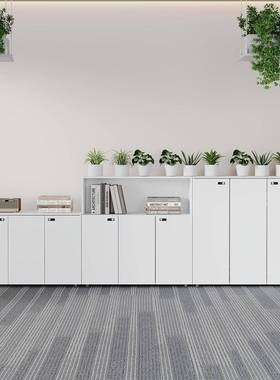 深质圳地办公室文件33617资料储落物收纳柜矮柜双门木隔断带密码