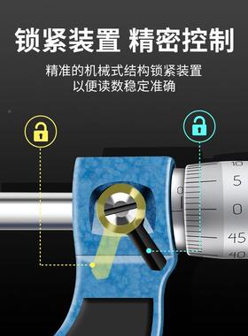 外径千分尺25m高m精度工螺测微器仪业级VZZ测厚卡尺旋分厘卡子