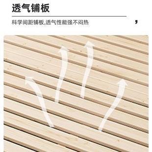 床实木日式榻榻米落地式叠出租房BTB儿折床双人骨架卧室木板床童