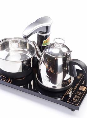 027茶盘一体用茶套装乌石托51474盘小茶具台家烧水壶石头电金磁炉