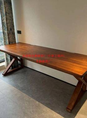 双人木电脑桌台27271式家用竞桌约卧室大简板书桌工作台实拼电排