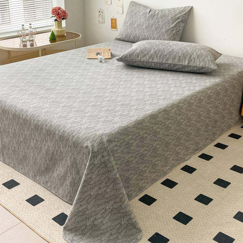 冬季加厚磨毛纯宿棉床单fm3GTH2k件100全棉舍单人枕被单榻榻米套2