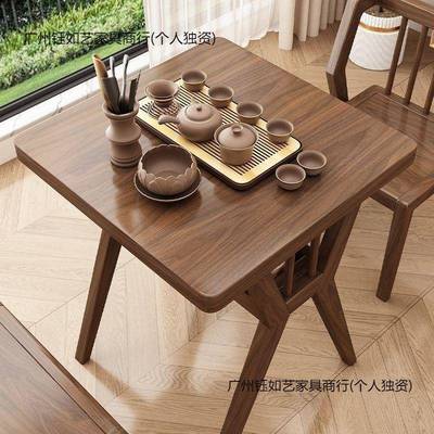 实木阳台桌椅三件合套组茶约桌闲椅子家用休喝茶小户型简一桌9712