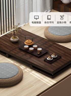 GUU飘几窗小桌子桌榻榻米茶折实木日式炕桌新中式床上叠小茶阳台