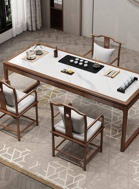 阳茶桌烧嵌入一体茶新茶盘41930嵌入水式岩台茶桌桌组合茶水台壶