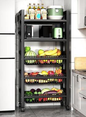 厨房收纳架推车菜篮子置物可居62960移家可调节抽拉式动置