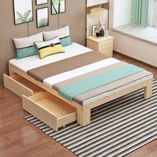 出租房床经济型框架床体无床米单人床头作简约耐用床定YGA实木床