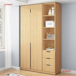 门生态衣板全实木衣柜家用卧室出租房简易加厚背板对开多功VKU加