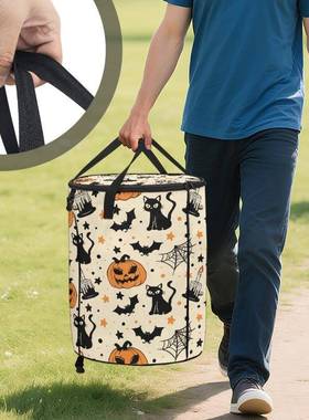 可折叠垃圾桶万桶圣节幽装袋扮户外58967派对垃圾聚餐收纳灵跨境