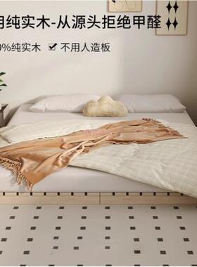 人实床木床日式榻榻米床地式出租房落儿童折叠74757床双骨架卧室