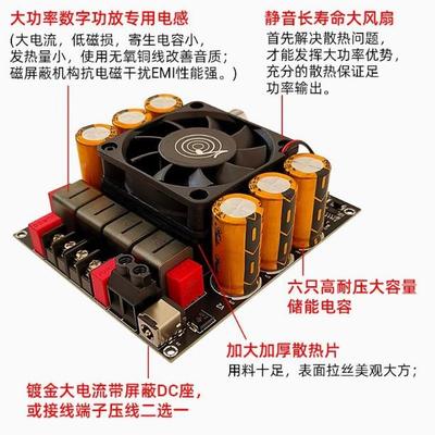 ZK-6002纯后级功放板2.0立体声带高54540音调0低60W+5600WTPA325