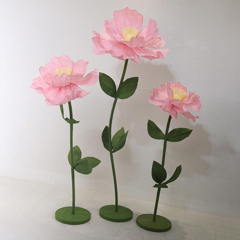 婚庆路引装饰婚道具橱窗手工花ZCU舞场台置立布杆仙女花景布置礼