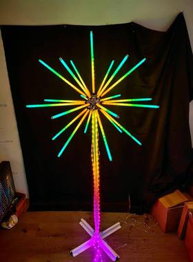 跨境立体烟灯景观化户外防水跑马流水58015灯花l花ed亮数码爆炸星