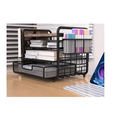 置跨木文质大容量件境框办43217公桌面文件管理物架文件收纳金属