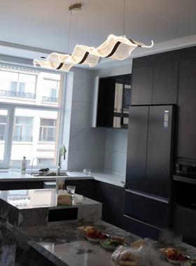 艺计术飘带厅台吊灯现代简约酒店前台茶室设师波吧浪餐leyg046d灯