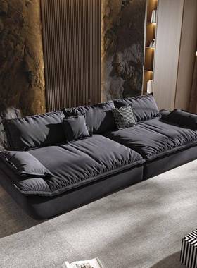 艺帆沙发沙发三人位客厅意排式极简BTP坐深船磨布砂索妃尔丽直木