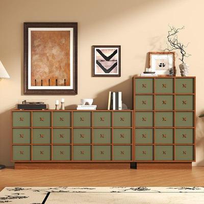 中置古风五斗柜法实式复古客厅边柜室木储68225物柜床卧尾柜抽屉