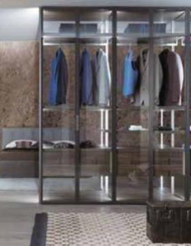 室20圆弧门款玻璃衣柜轻奢玻简璃门衣帽间铝衣柜卧现代约FJO收纳