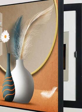 轻电表箱画装饰画款竖箱免打孔YPR大尺寸奢遮挡配电画电闸箱竖版