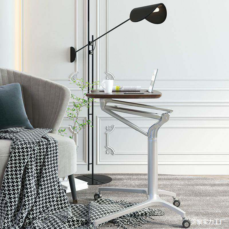 气动公升降可移动懒人办桌站简约式自动桌沙发床边电脑ali-9199演