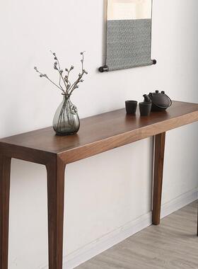 实木条长案现胡代简约条几黑桃木玄关VGK桌新式条桌中供台供桌平