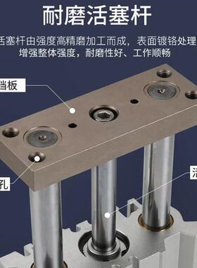 三轴三杆带导杆气推缸MPGM63EZA80100*30X5X100Z新薄型0大力气缸
