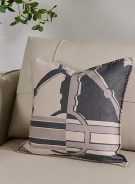 轻奢时尚抱VSZ枕高羊端垫酒店沙别墅样板间靠毛呢发抱枕套靠垫