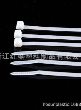 国标条5JRQ*40带0mm黑色尼龙保扎环250黑色自锁式扎带4.8*400mm