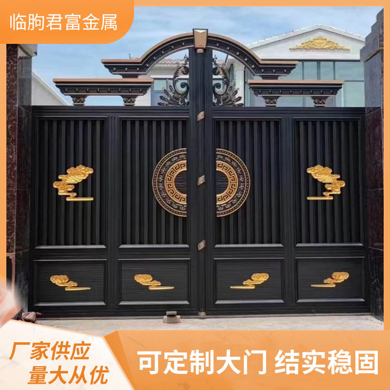 户外庭院铝艺大门农村别墅铝合金大门金属锻打铝艺装饰防盗门厂家