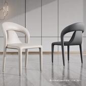 现代XTM简约餐家用意式 椅轻计奢设师全软包皮制子酒椅店餐厅洽谈