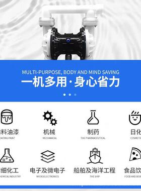 气隔动膜泵腐QB-2LWJ5K铝合金F46膜片耐蚀化工泵