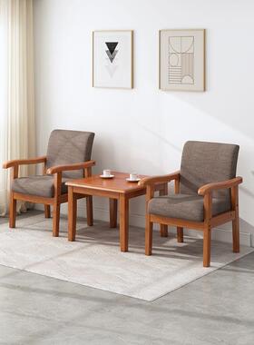 阳台小桌喝茶合接待洽谈休闲一桌二茶子椅OCY组中式实木茶几椅三