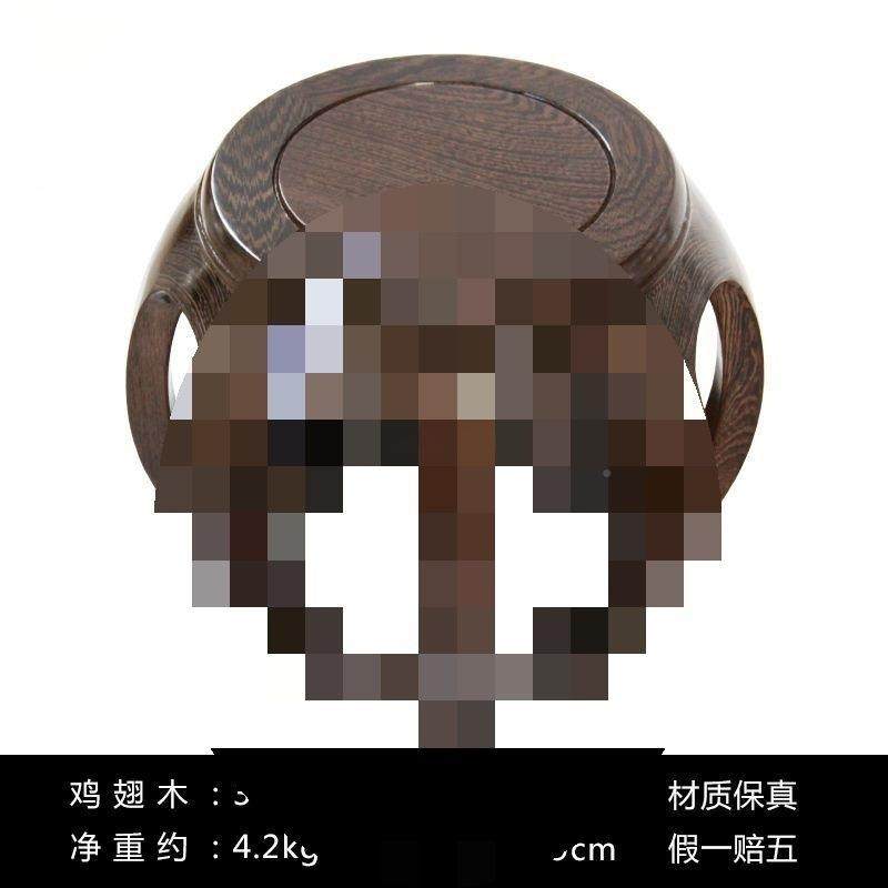 鼓凳仿古中GSN式用餐桌凳客厅实木家圆凳梨木茶几矮凳花古子筝凳