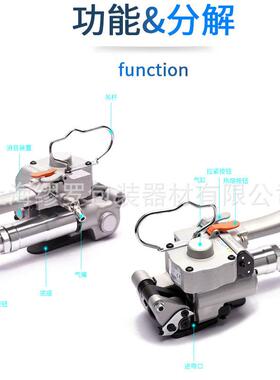 M缪罗CV-1CMV-19半9气动塑钢带打包机手提式自动免扣捆扎机木材捆