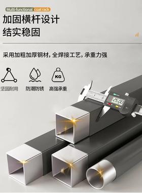 ?帽架家用GDV卧室出租房结简实耐用布钢木防尘衣柜易组衣装金属置