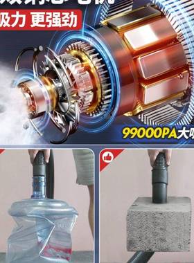 器工业吸尘用用家大吸力汽车大功率商用地CSN毯保洁美缝专用小吸