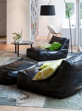 Zoe意大利袋设计师极简卧室单豆可ZTA小沙发懒人皮人沙发拆洗沙发
