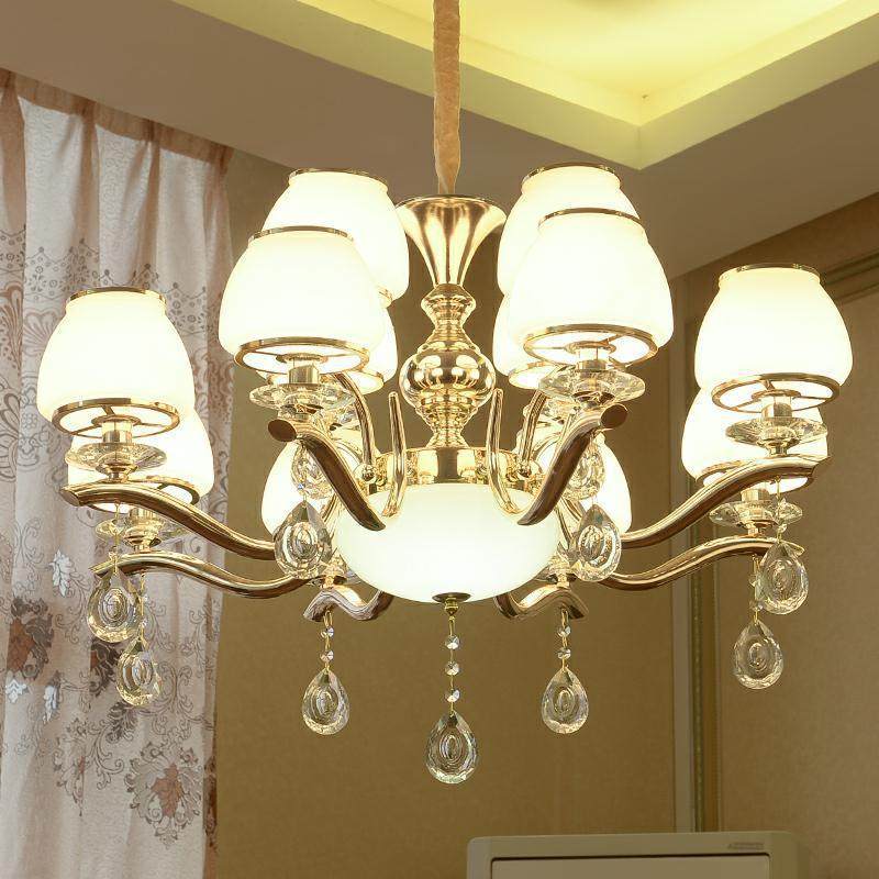 厂家销新客厅LE直吊TGRD灯中式铁艺卧室灯温馨创意灯饰